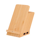 Bloxem Multifunctional Pen Holder – Bamboo Wireless Charger & USB Hub