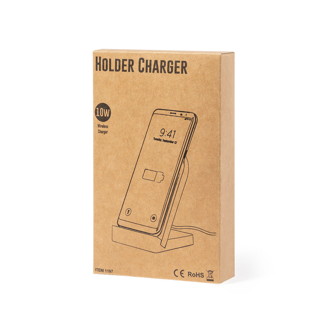 Noopy Wireless Magnetic Charger - Eco-Friendly Bamboo Phone Holder