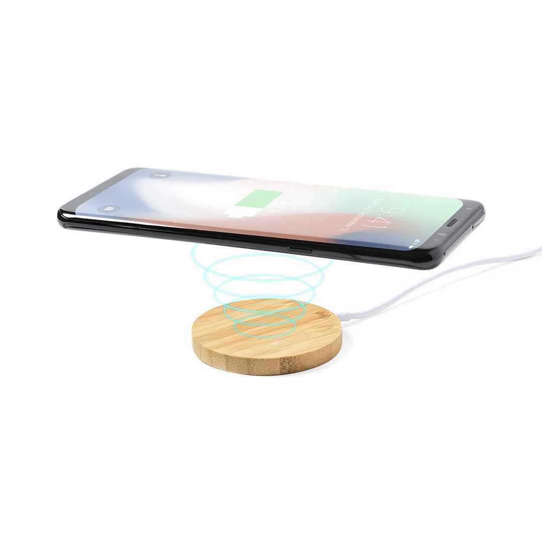 Noopy Wireless Magnetic Charger - Eco-Friendly Bamboo Phone Holder