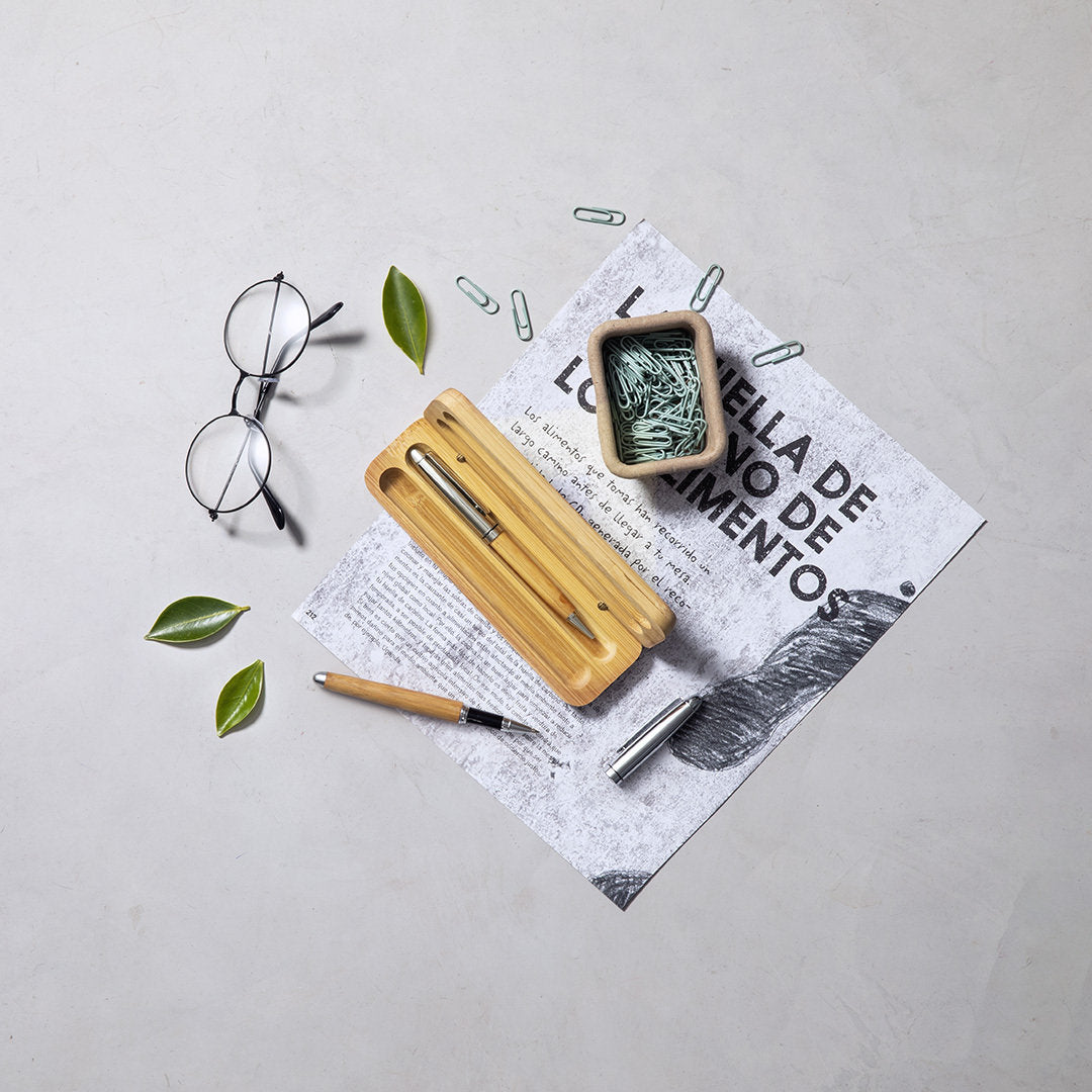 Notium Pen Set – Sustainable Bamboo and Metal Writing Instruments