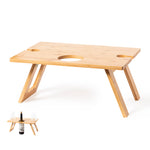 Zarbok Bamboo Folding Wine Table – Ideal for Leisure and Corporate Gifts