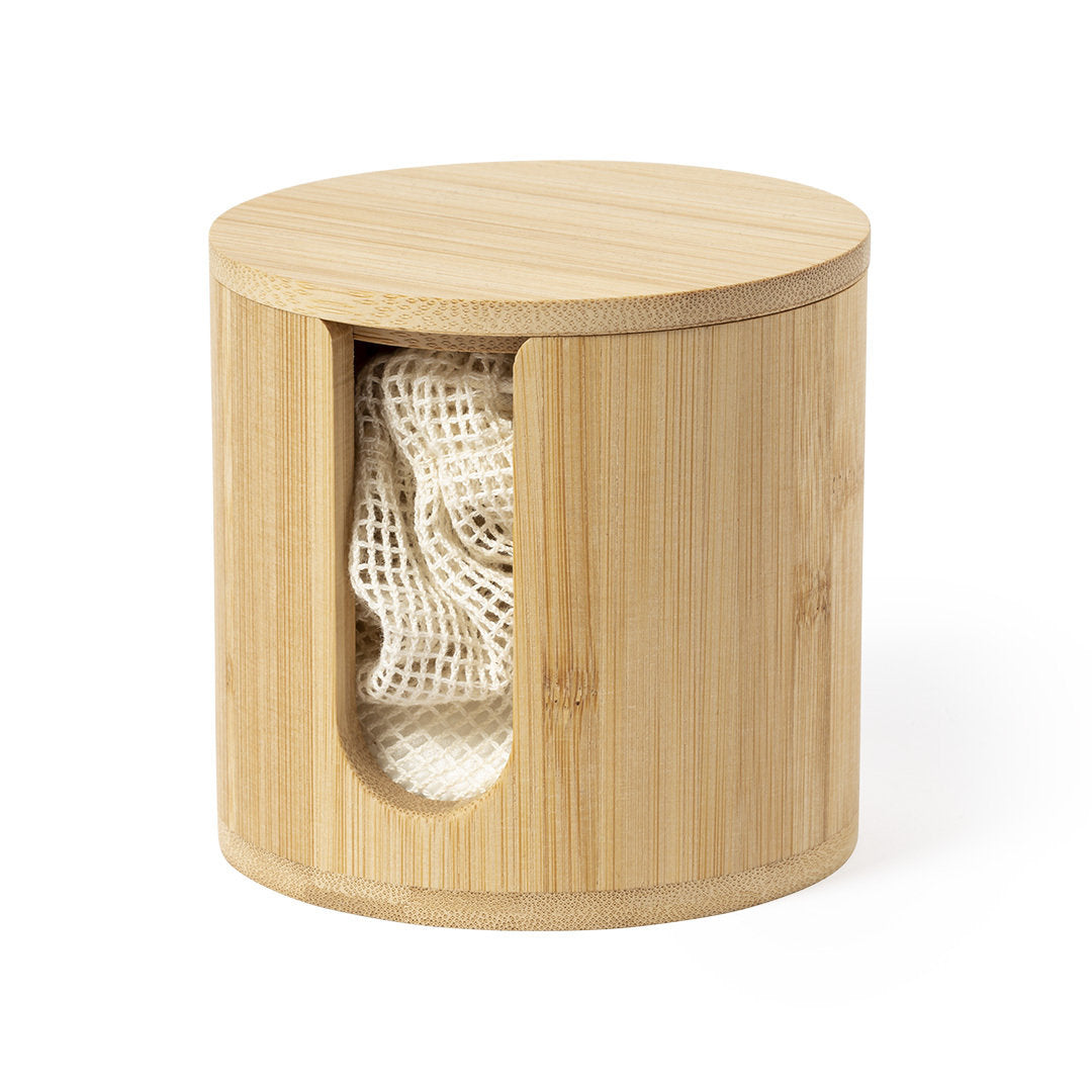 Kiam Bamboo Make Up Remover Disc Dispenser – Eco-Friendly and Reusable