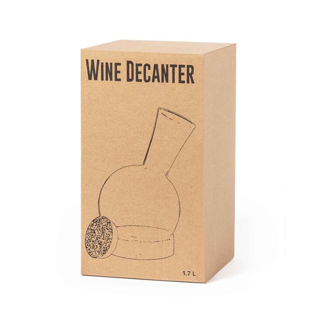 Seirten Decanter – Sustainable Borosilicate Glass Carafe with Cork Base and Lid