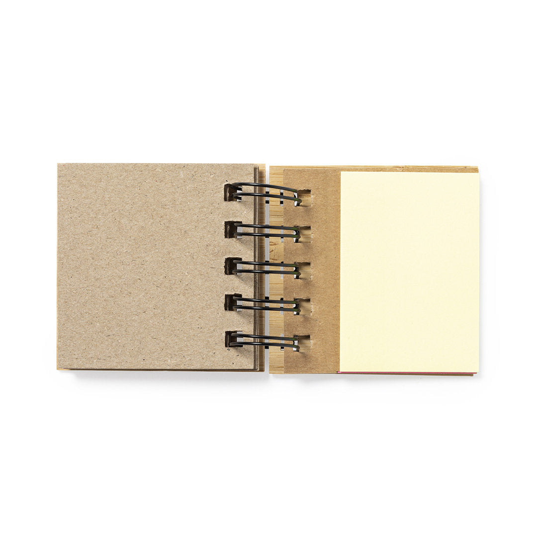 Feros Ringed Notebook – Sustainable Bamboo Cover Notebook with Sticky Notes