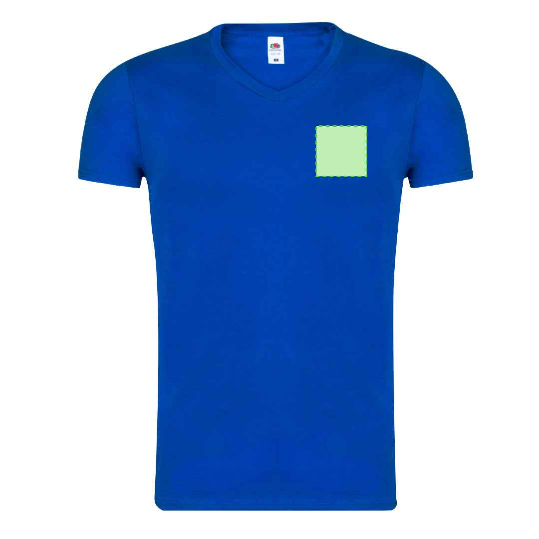 Iconic V-Neck T-shirt by Fruit Of The Loom | Comfortable and Durable