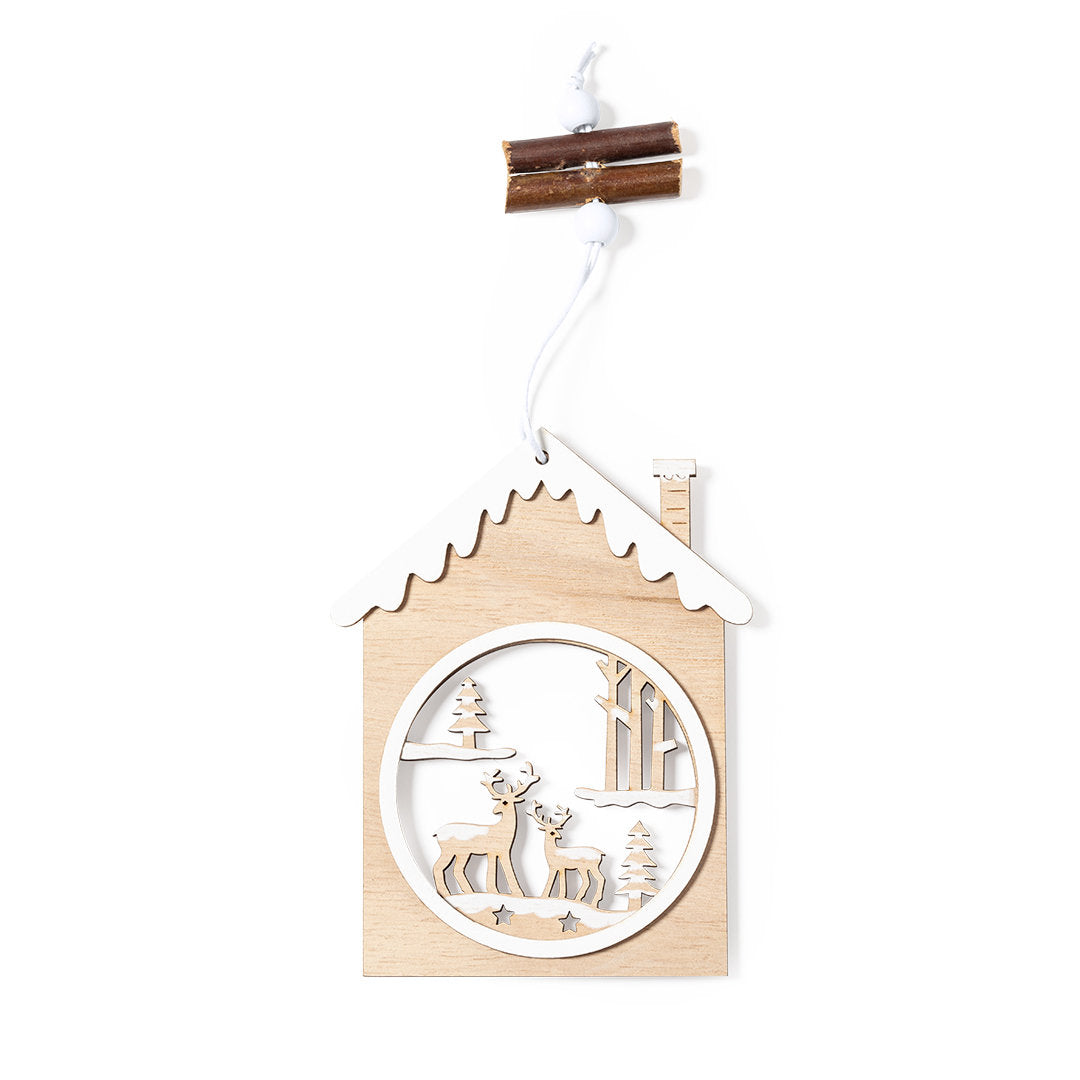 Roman Christmas Decoration - Elegant Natural Wood Ornament
