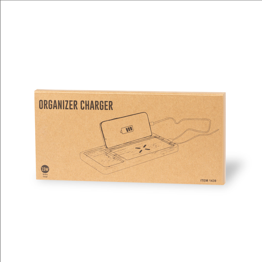 Golbar Wireless Charger and Organiser – Sustainable Bamboo Design