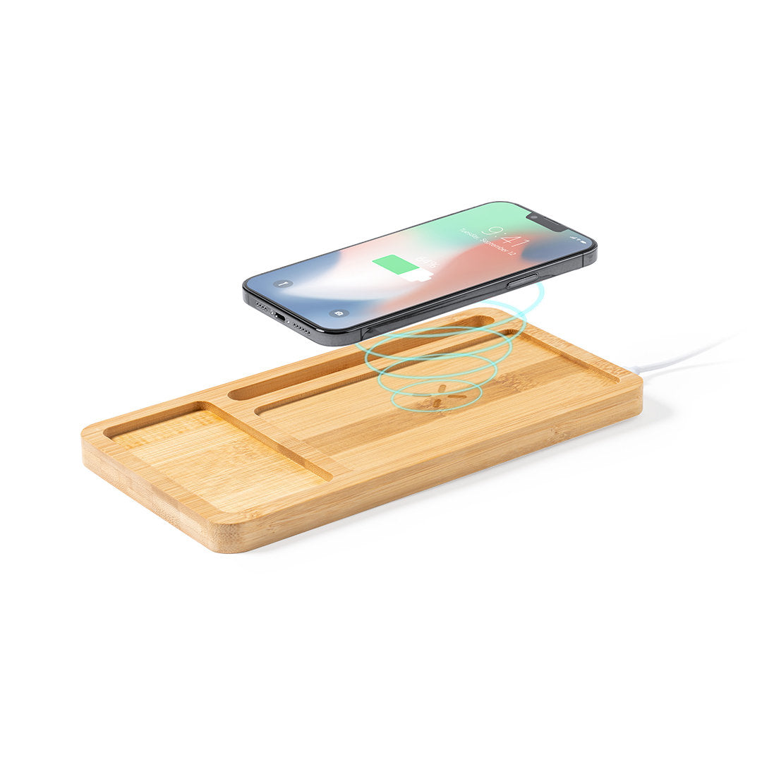 Golbar Wireless Charger and Organiser – Sustainable Bamboo Design