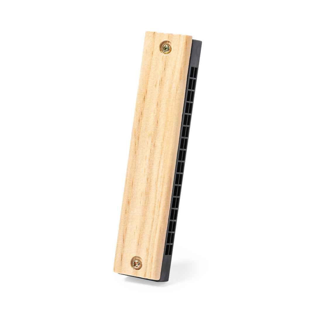 Blues Harmonica – Natural Pine Wood Harmonica with Carry Bag