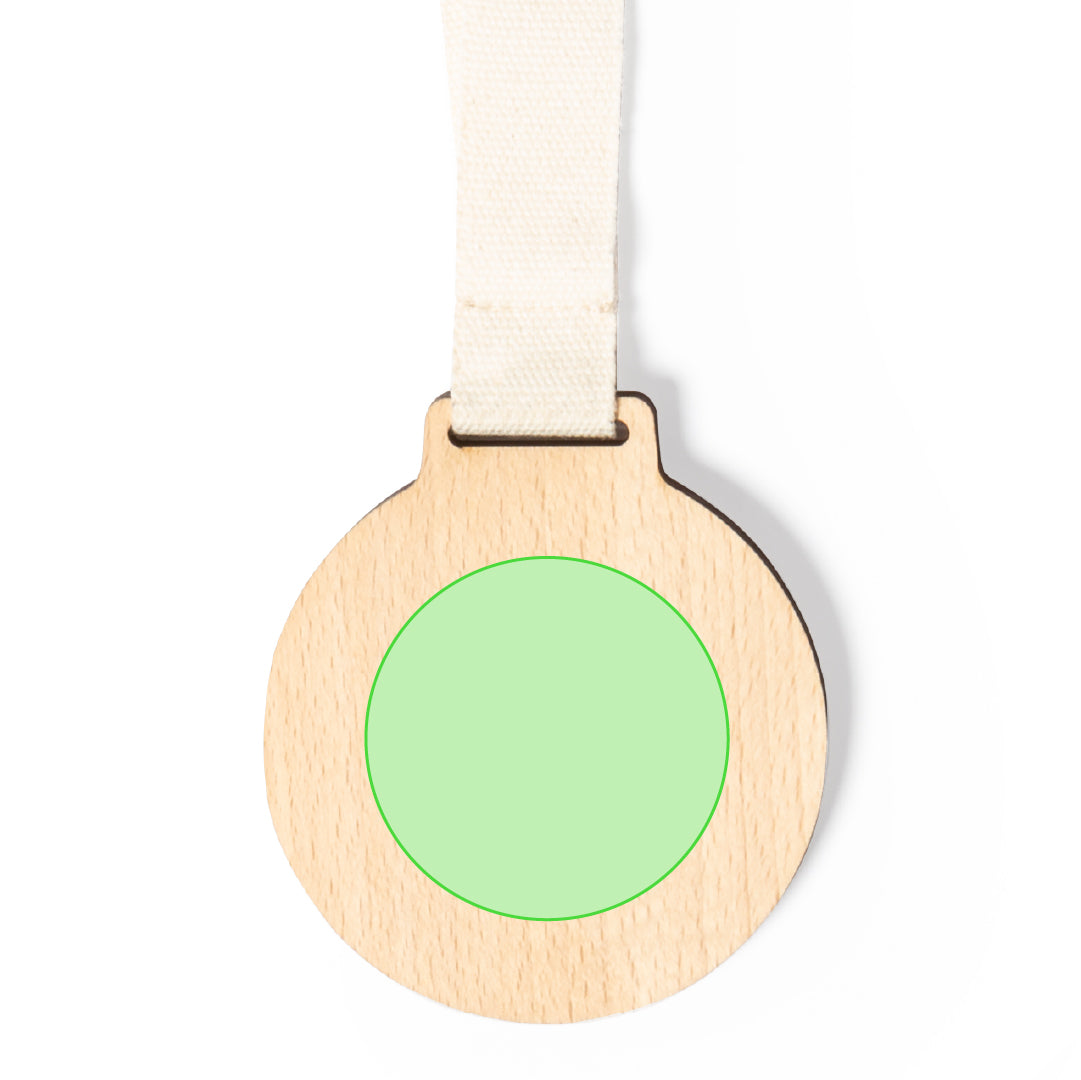 Guster Wooden Medal – Natural Wood Award with Cotton Lanyard