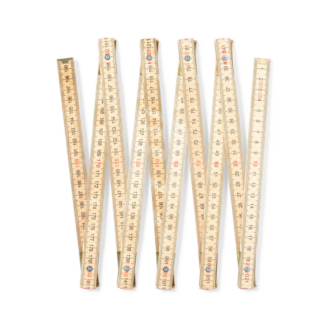 Medil Wooden Carpenter's Ruler – Durable and Practical Measuring Tool