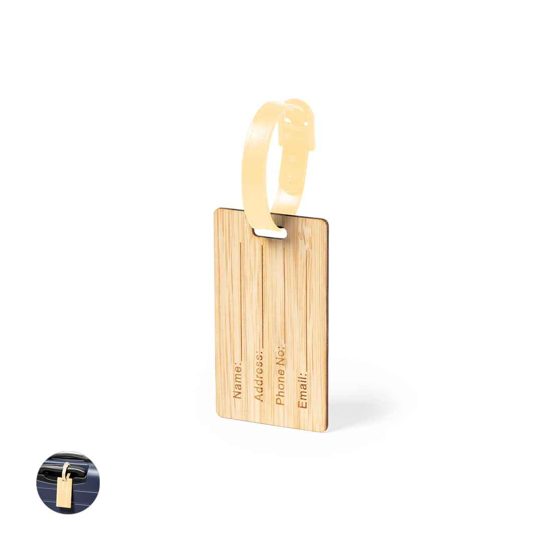 Elwes Bamboo Luggage Tag – Sustainable Travel Accessory