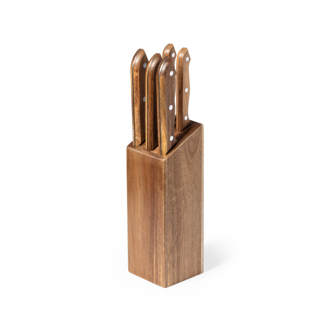 Wheeler Acacia Wood Knife Set – Durable and Stylish Kitchen Essential