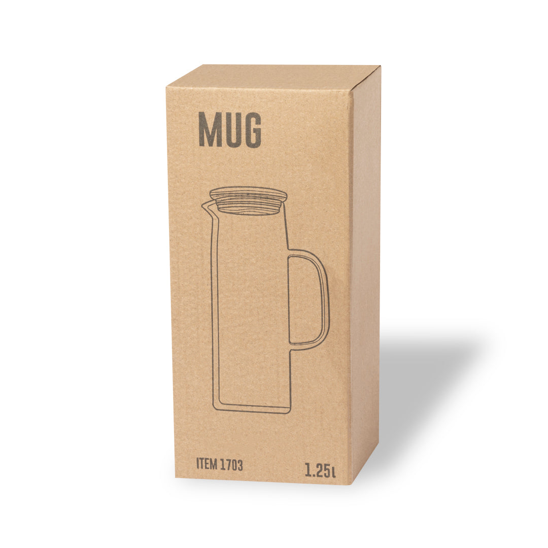 Dibrix Glass Jug – Durable Borosilicate Glass with Bamboo Lid