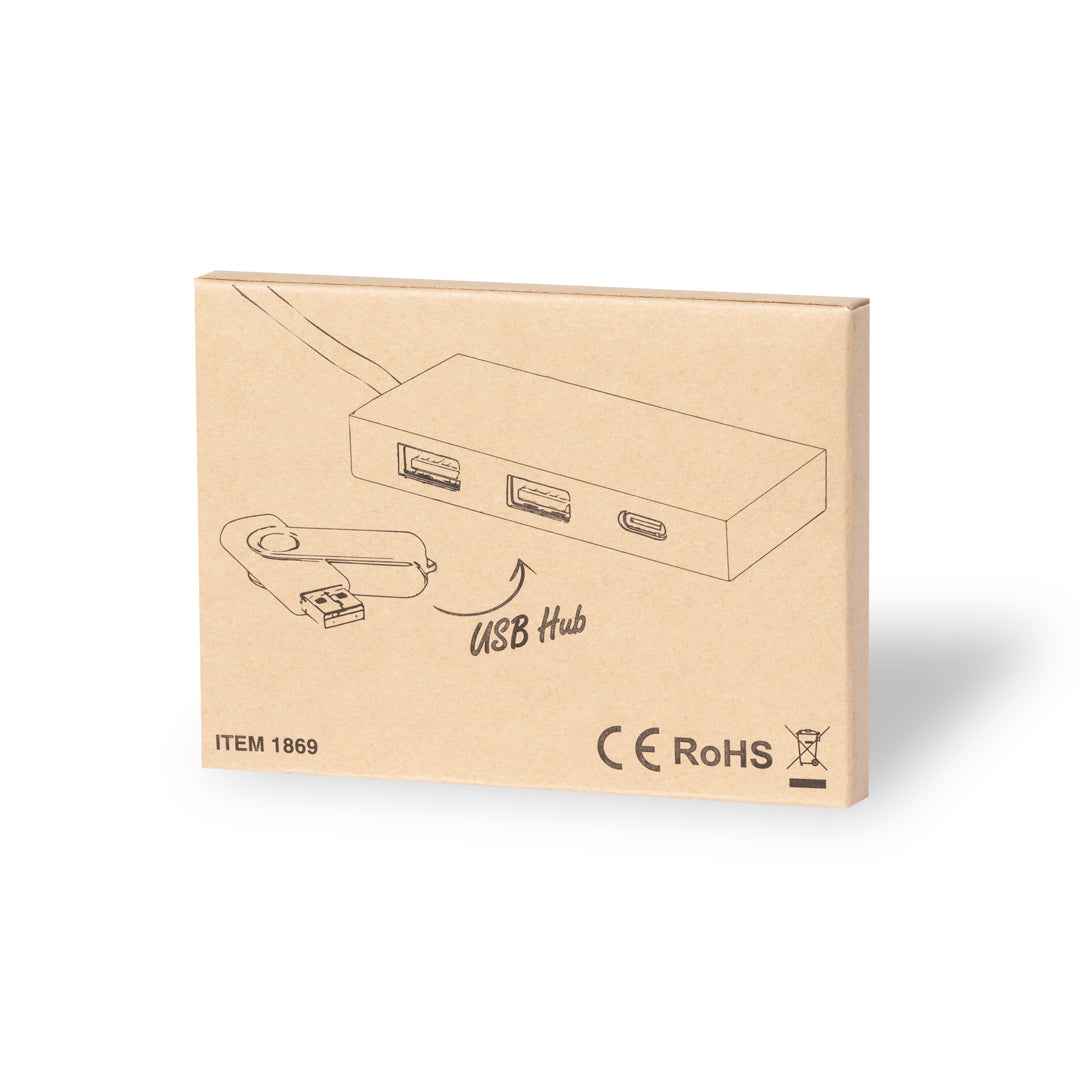 Hasgar USB Hub - Sustainable 2.0 USB Hub with Type-C and USB Ports