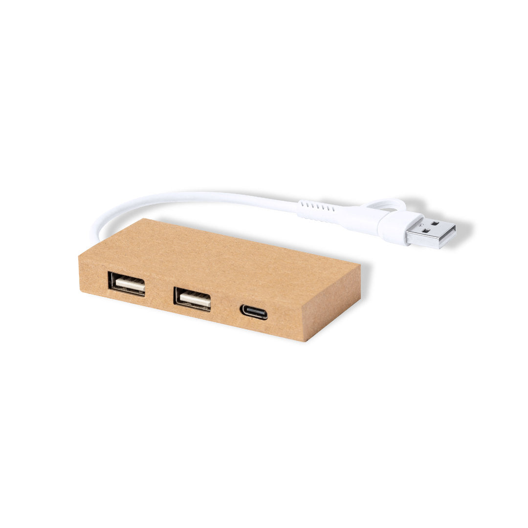 Hasgar USB Hub - Sustainable 2.0 USB Hub with Type-C and USB Ports