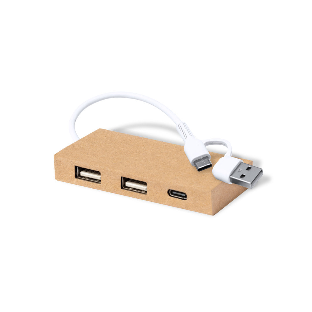 Hasgar USB Hub - Sustainable 2.0 USB Hub with Type-C and USB Ports