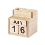 Laorek Pen Holder with Perpetual Calendar - Sustainable Office Accessory