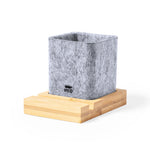 Firdex Pen Holder – Sustainable Felt RPET and Bamboo Desk Accessory