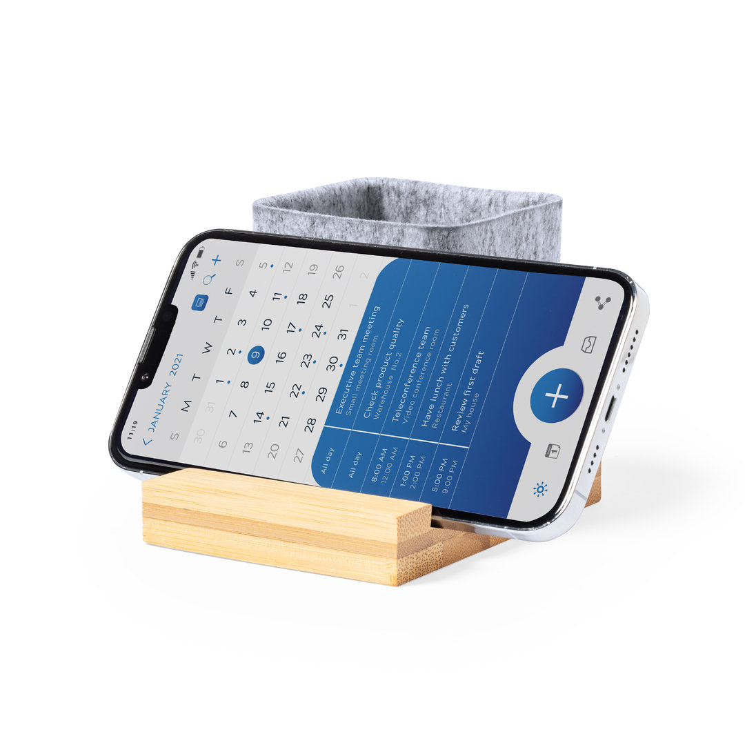 Firdex Pen Holder – Sustainable Felt RPET and Bamboo Desk Accessory