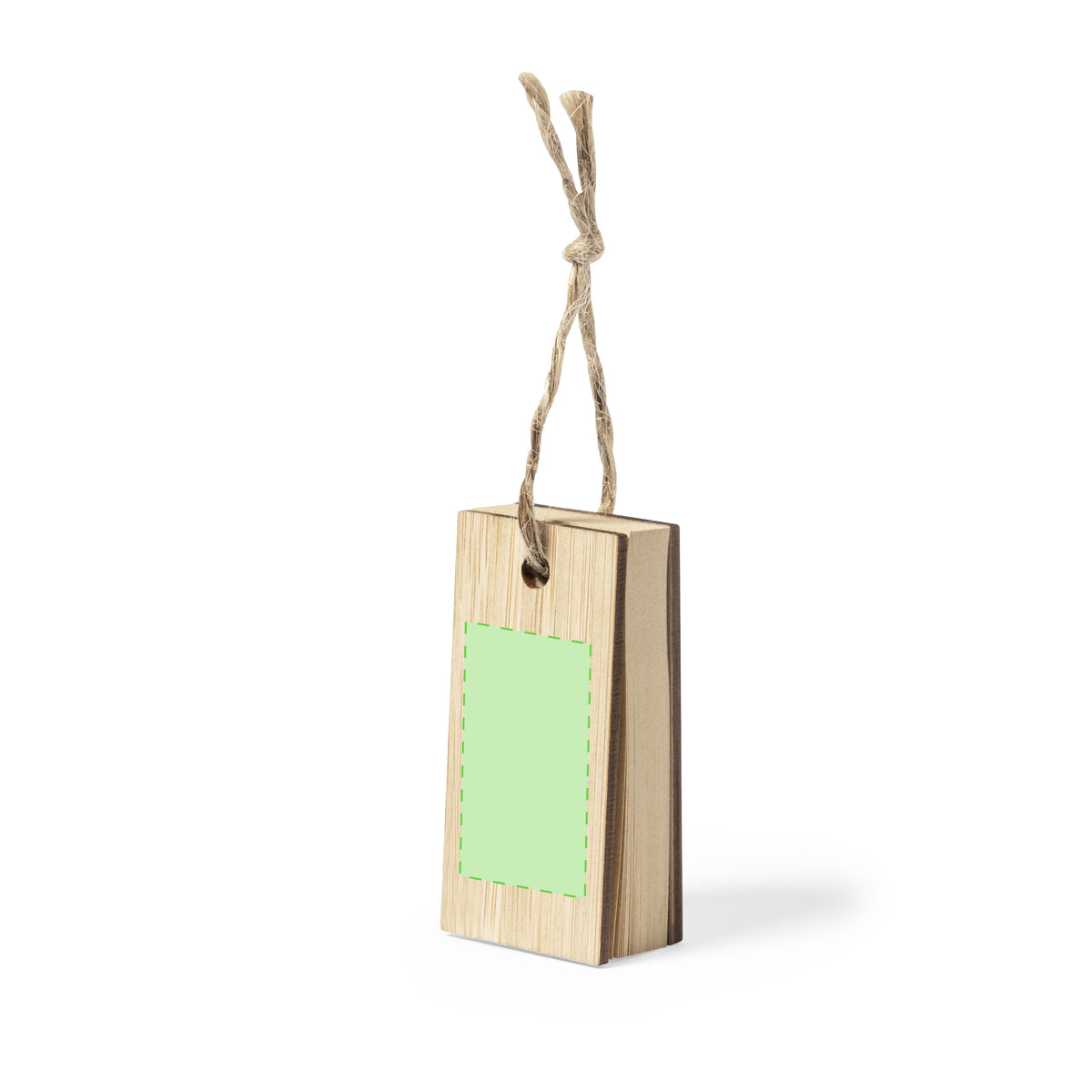 Yiuta Notepad Holder with Bamboo Covers and Jute Cord