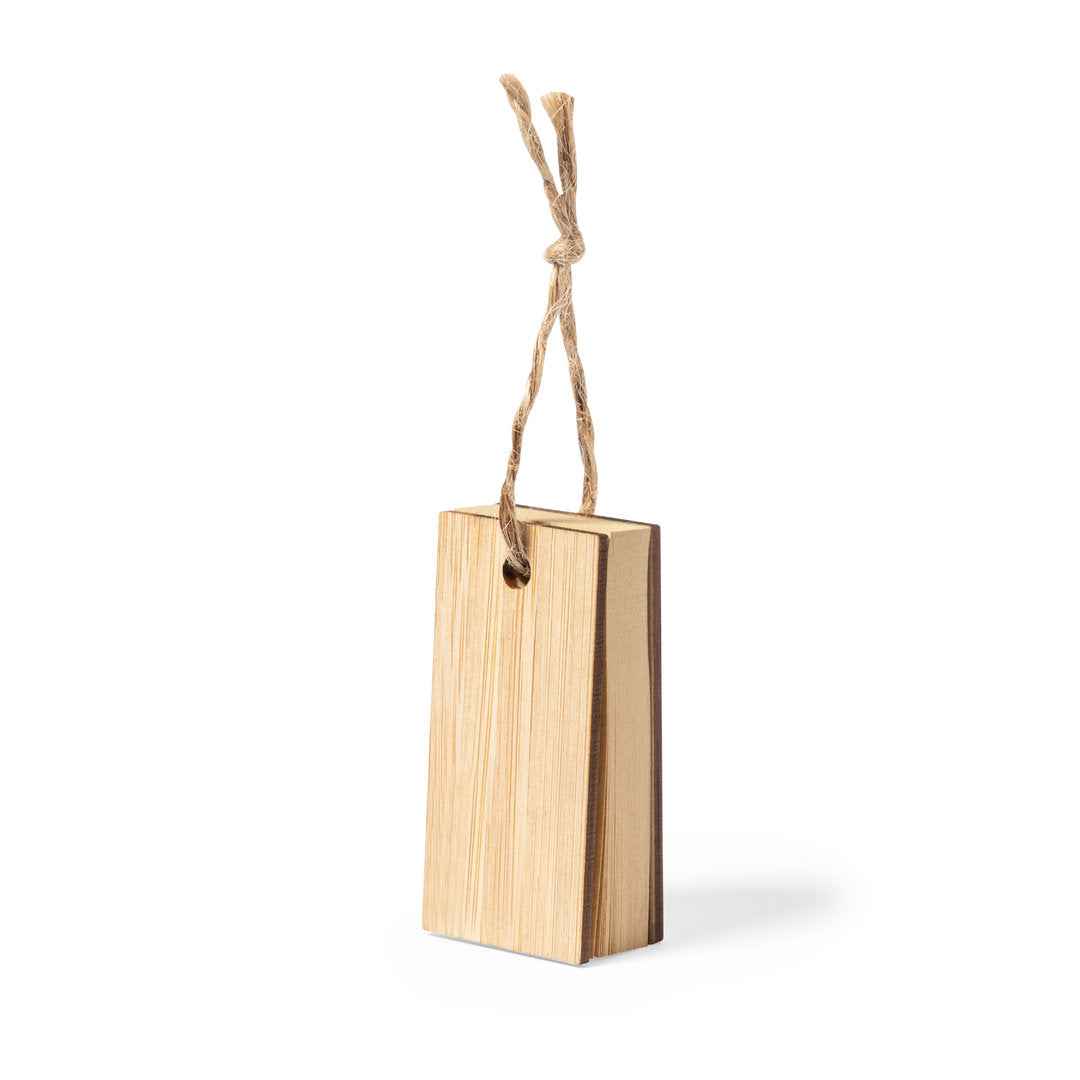 Yiuta Notepad Holder with Bamboo Covers and Jute Cord