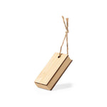 Yiuta Notepad Holder with Bamboo Covers and Jute Cord