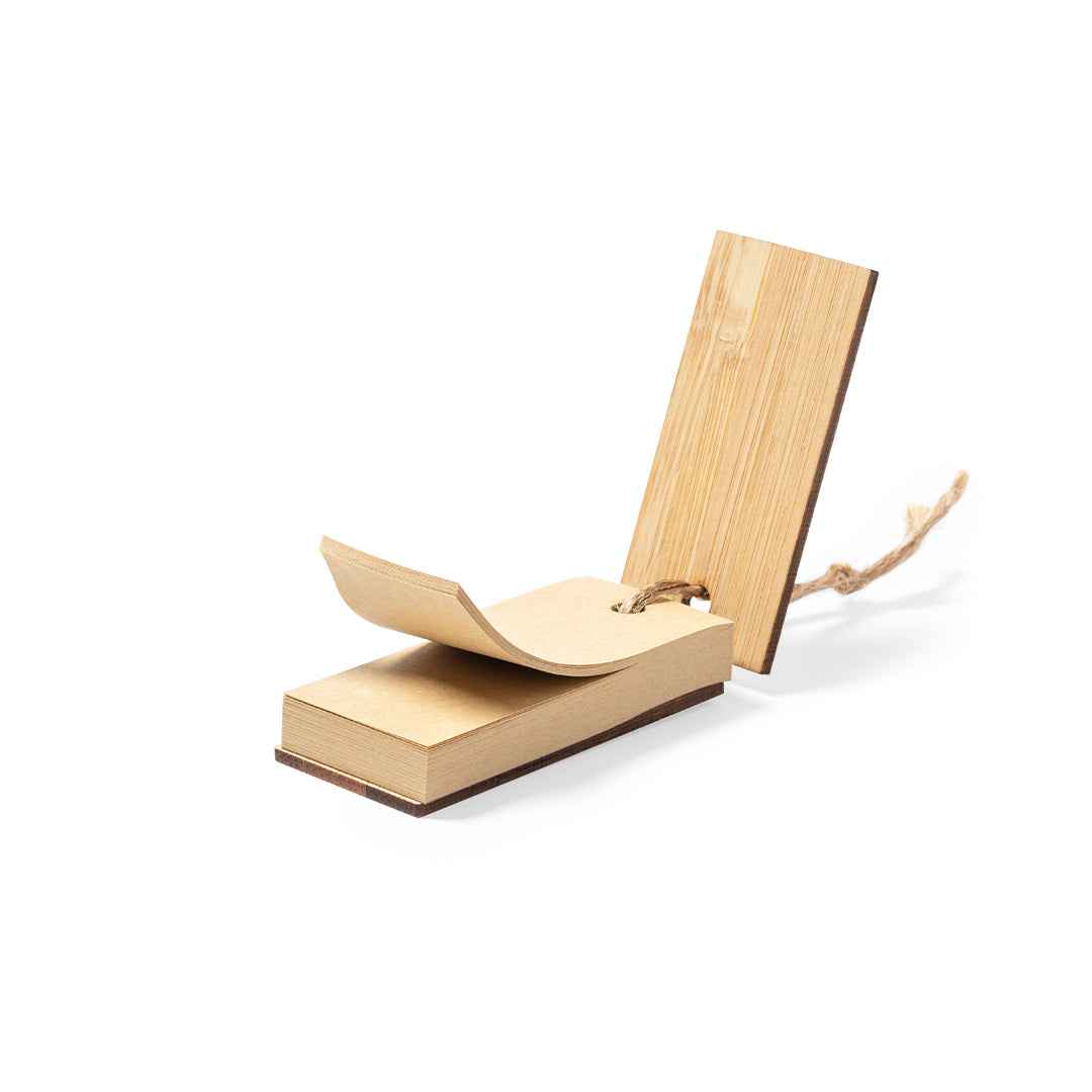 Yiuta Notepad Holder with Bamboo Covers and Jute Cord