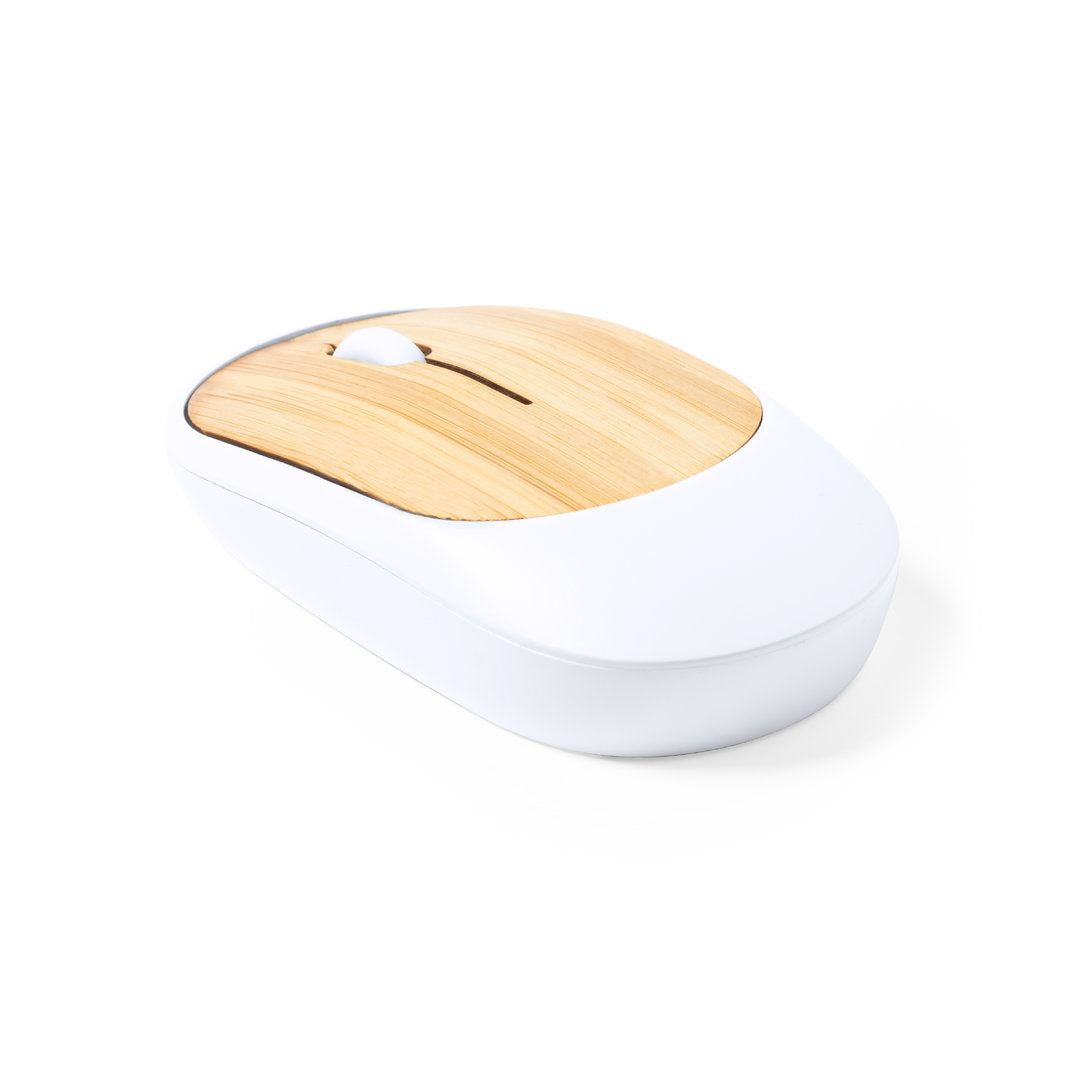 Diguan Wireless Optical Mouse with Bamboo Surface - Sustainable Tech Accessory