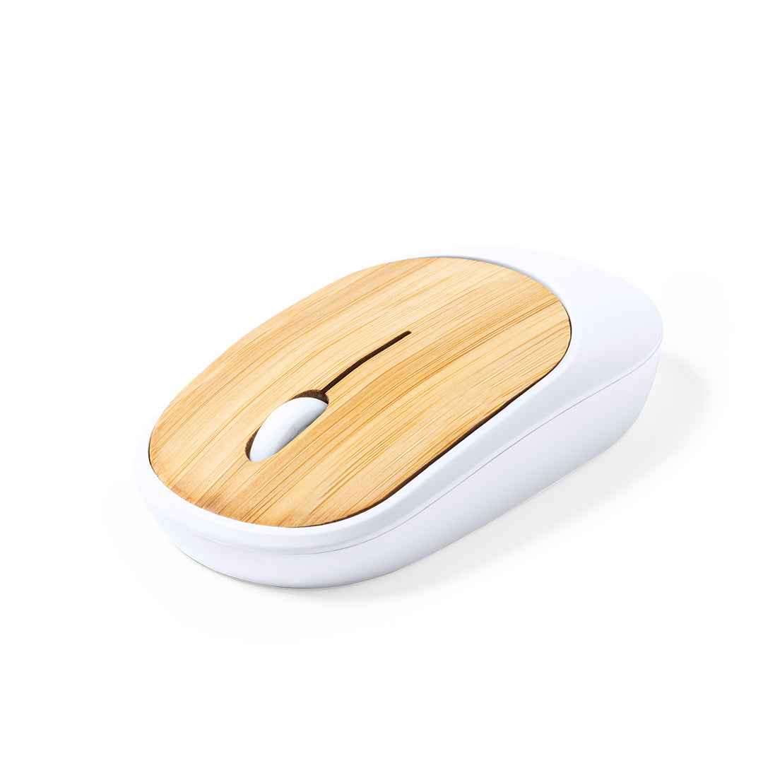 Diguan Wireless Optical Mouse with Bamboo Surface - Sustainable Tech Accessory