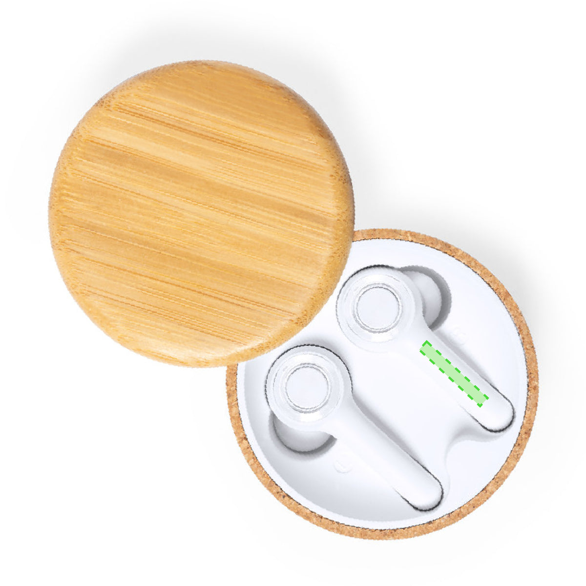 Grigal Bluetooth Earphones with Cork Charging Base – Sustainable Tech Accessory