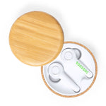 Grigal Bluetooth Earphones with Cork Charging Base – Sustainable Tech Accessory