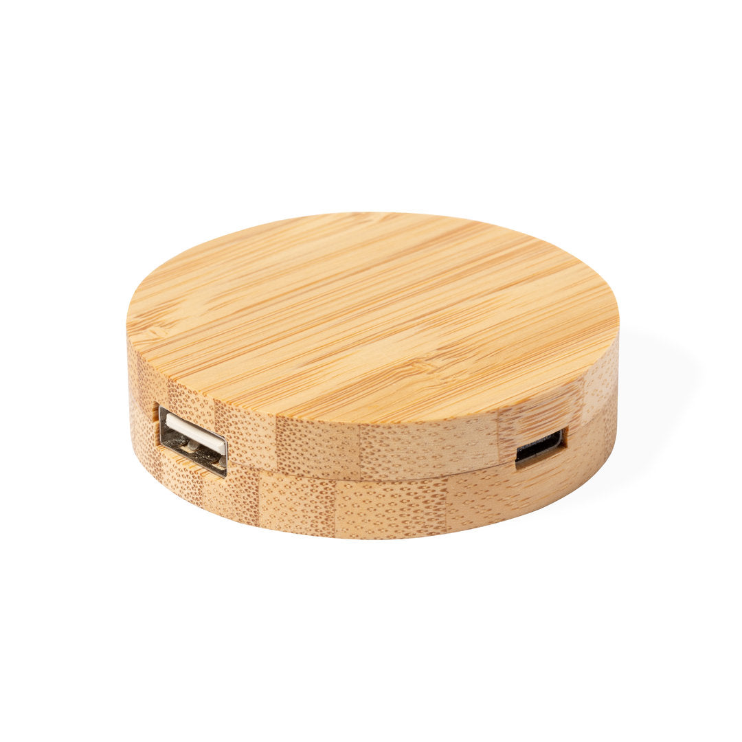 Lasiar Bamboo USB Hub – Sustainable Tech Accessory for Irish Businesses