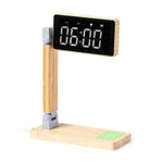 Edres Multifunction Clock with Wireless Charger – Sustainable Bamboo Design