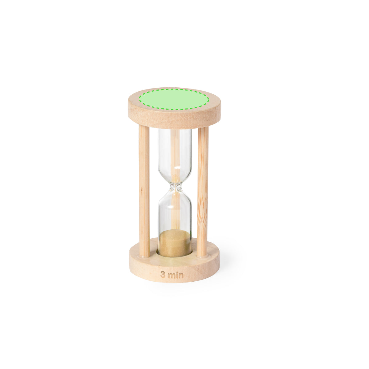 Trinket Sand Clock Timer - Durable Borosilicate Glass & Beech Wood