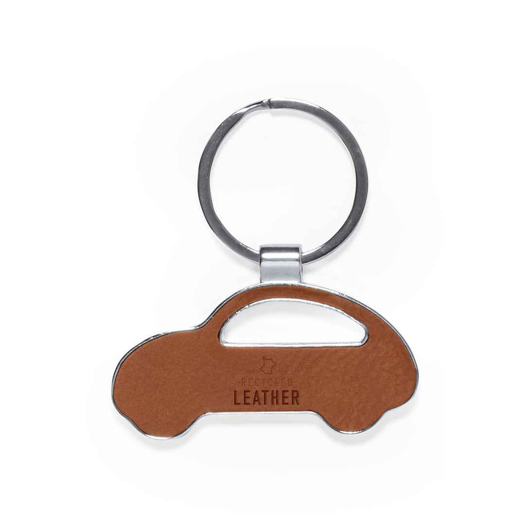 Fostel Recycled Leather Keyring – Eco-Friendly Promotional Gift
