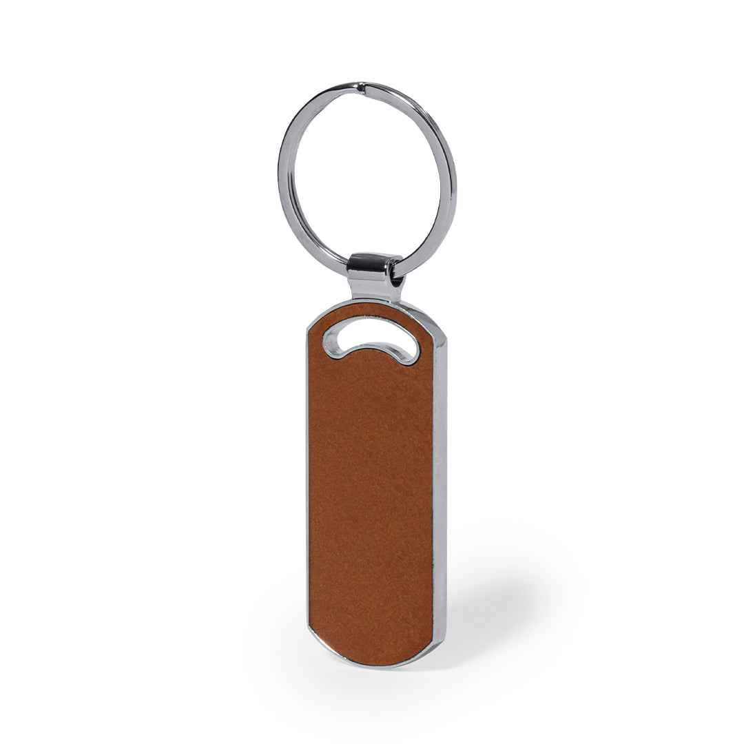 Fostel Recycled Leather Keyring – Eco-Friendly Promotional Gift