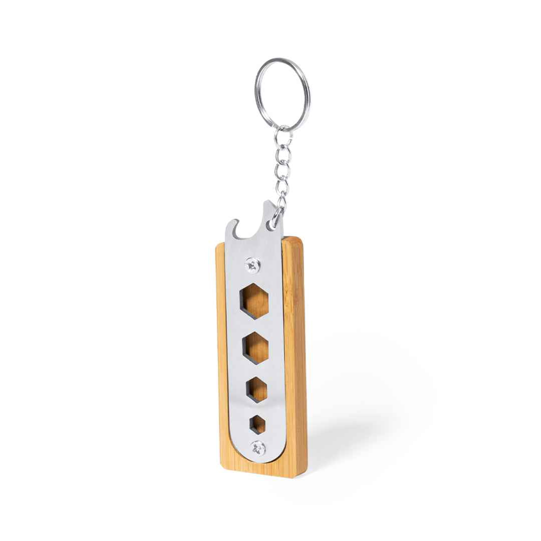 Balmy Multi-Tool Key Ring – Durable Stainless Steel & Bamboo