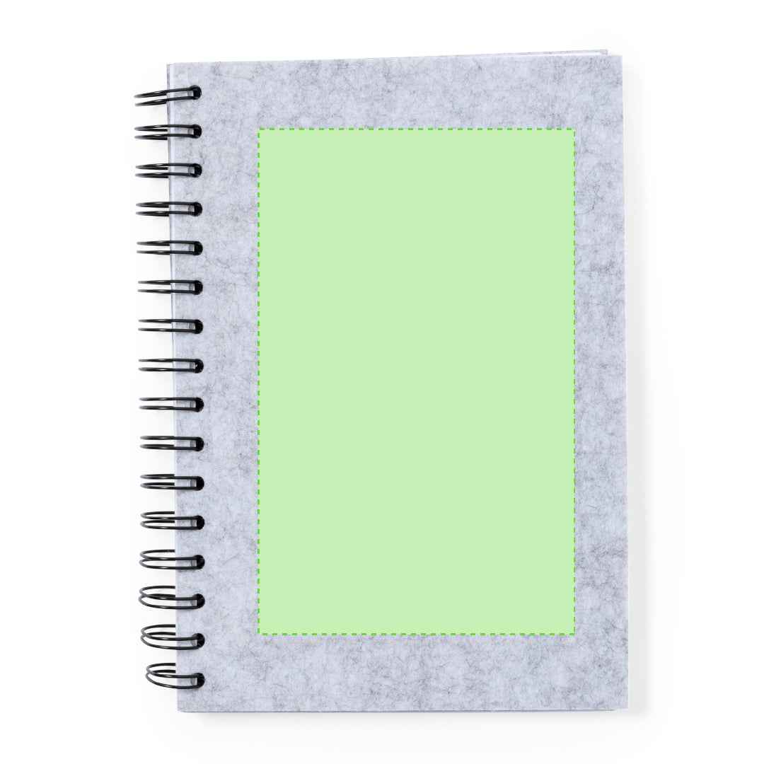 Fionap Recycled RPET Felt Notebook for Irish Businesses and Events