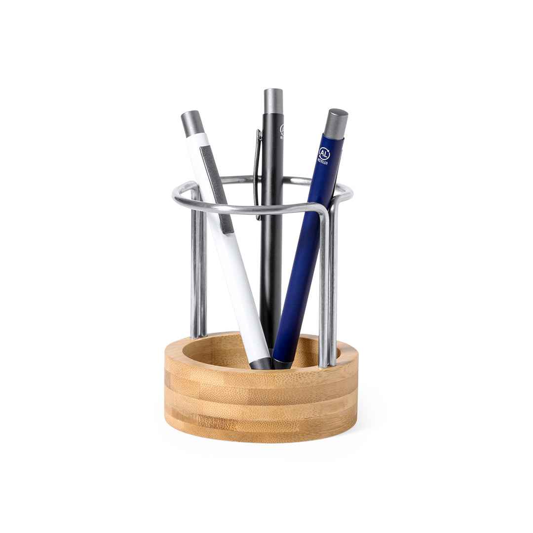 Oswin Bamboo and Stainless Steel Holder – Sustainable Office Accessory
