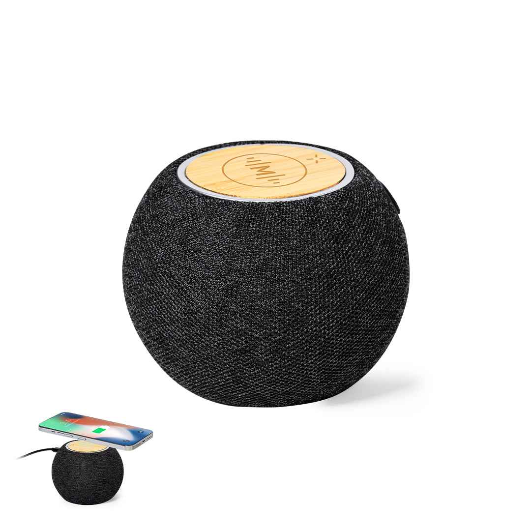 Cedric Multifunction Speaker – Sustainable Bluetooth Audio with Wireless Charging