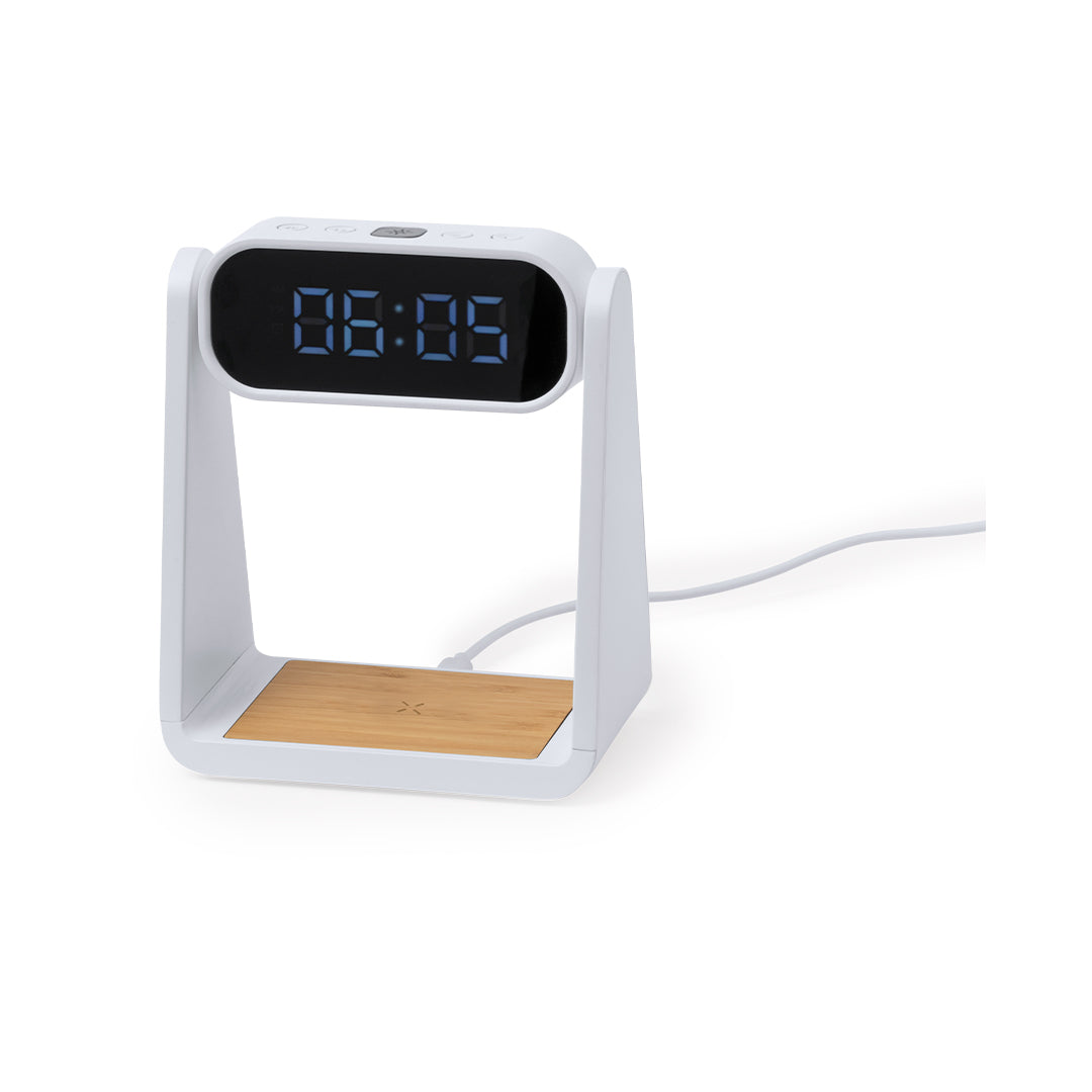 Darret Multifunction Clock with Wireless Charger and Lamp