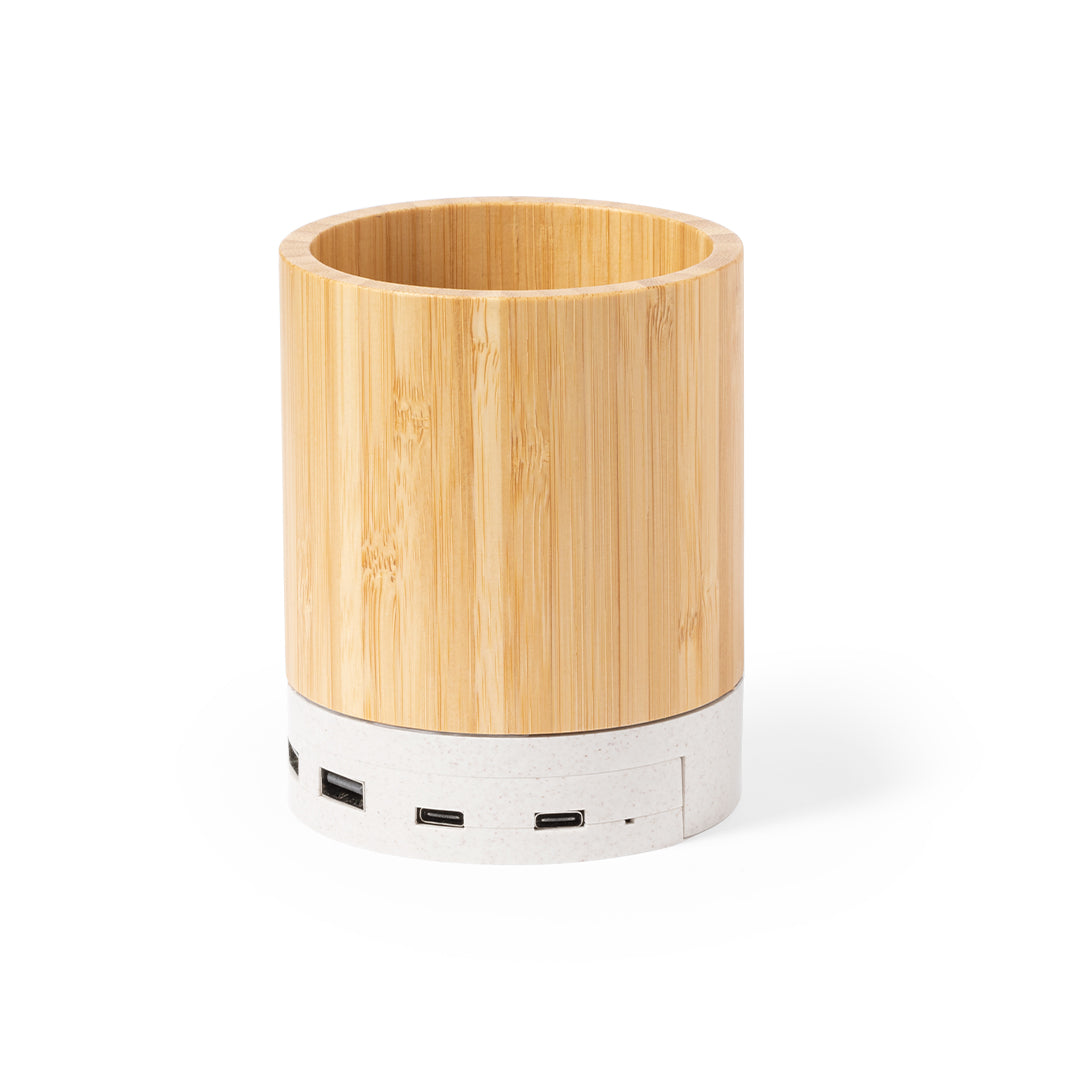 Birwen Multifunctional Pen Holder - Bamboo & Wheat Straw 4-in-1 Wireless Charger