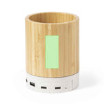 Birwen Multifunctional Pen Holder - Bamboo & Wheat Straw 4-in-1 Wireless Charger