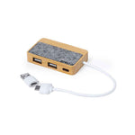 Barney Bamboo USB Hub with RPET Felt – Sustainable Tech Accessory