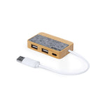 Barney Bamboo USB Hub with RPET Felt – Sustainable Tech Accessory