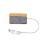 Barney Bamboo USB Hub with RPET Felt – Sustainable Tech Accessory