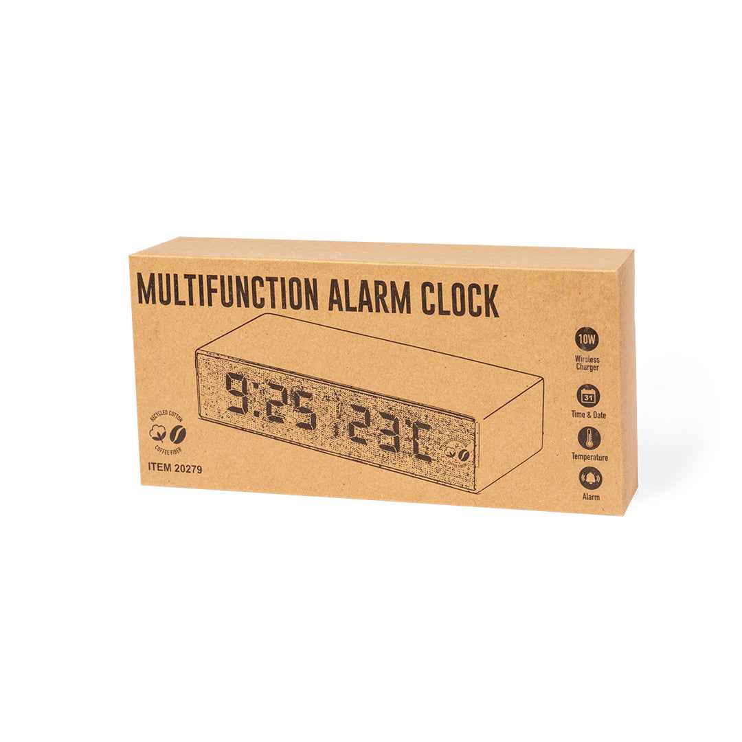 Barret Wireless Charger Clock - Sustainable Multifunctional Desk Accessory