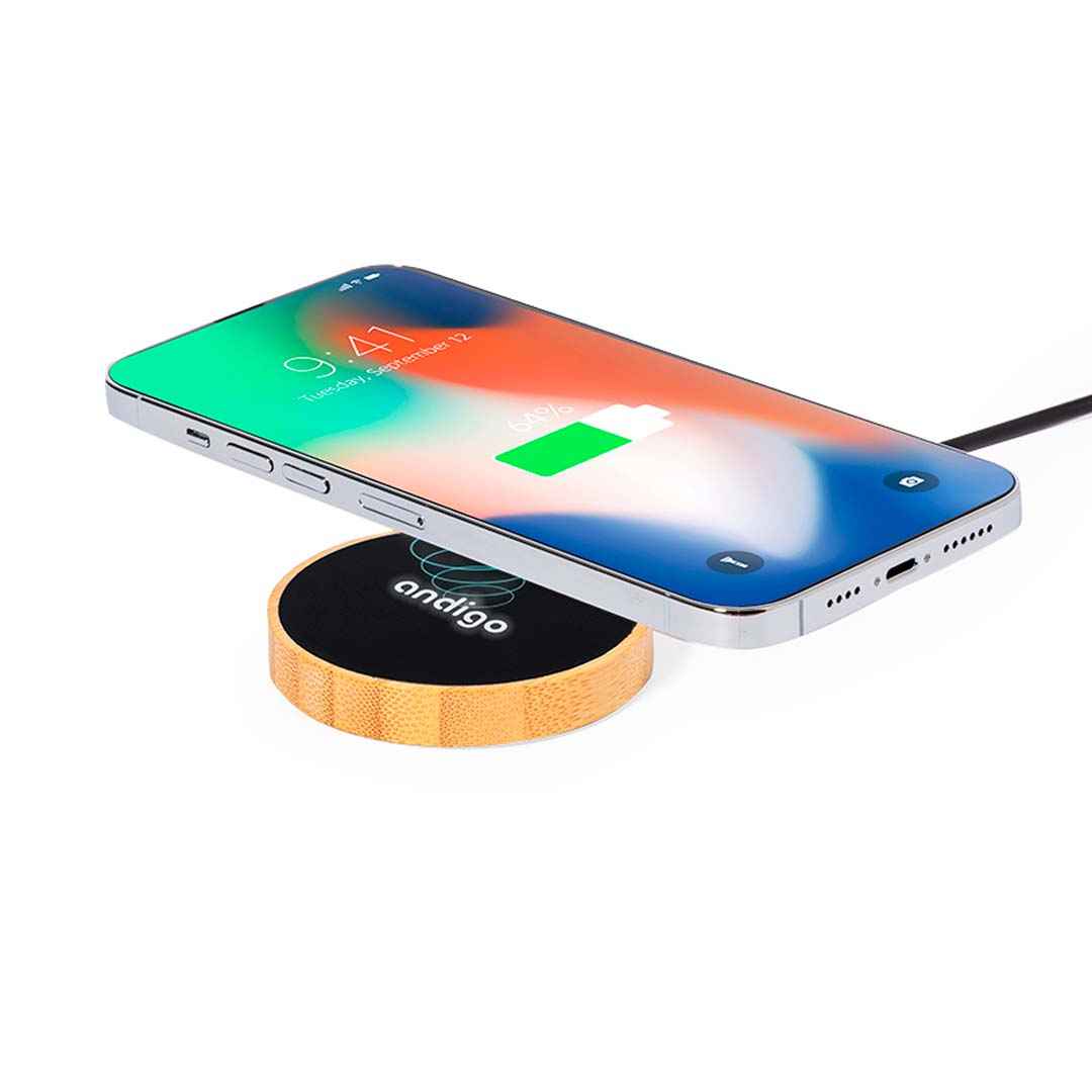 Beckett Wireless Charger with Bamboo Surface