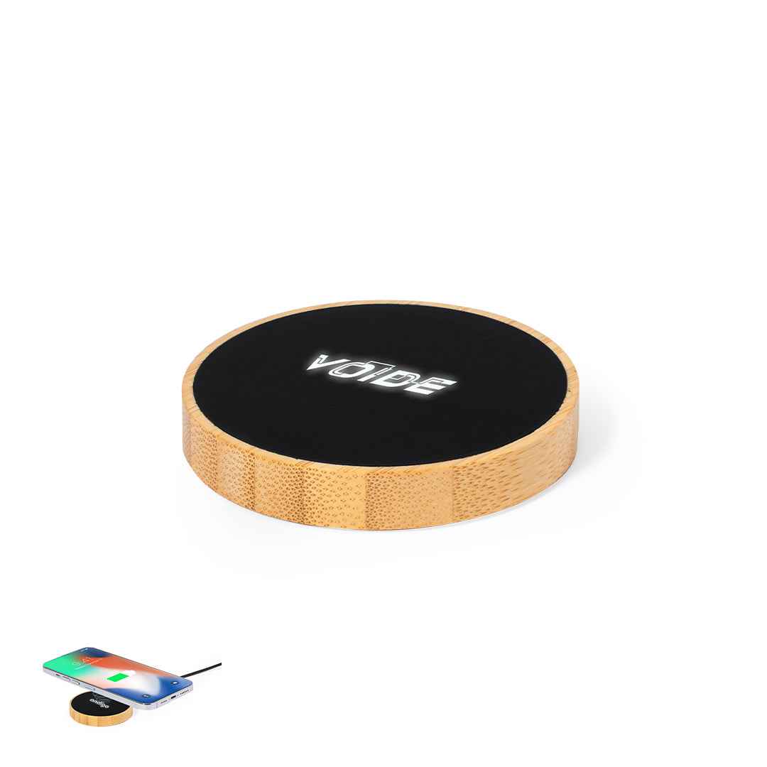 Beckett Wireless Charger with Bamboo Surface